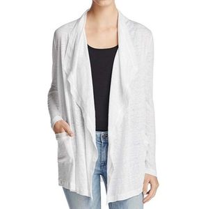 🌸Two for $30💲THREE DOTS- 100% LINEN & SILK Cardigan Waterfall ANTHRO